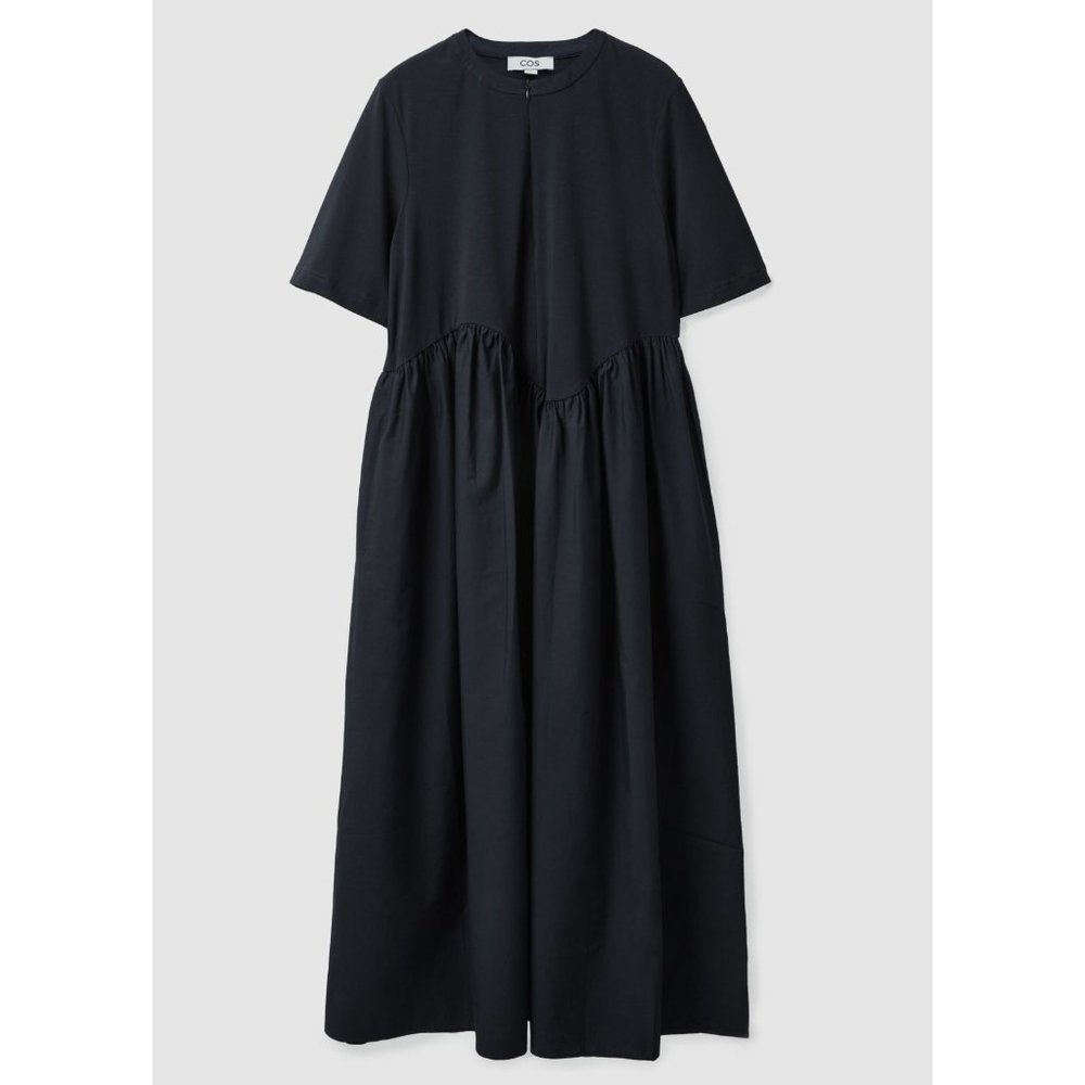 New! COS Oversized Asymmetric Waist Dress Cotton Poplin Skirt NWT